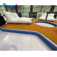 Plateforme aquatique gonflable Hausboot, quai flottant gonflable avec canapé