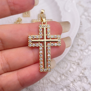 จี้ไม้กางเขนชุบทอง18K สำหรับทำเครื่องประดับทางศาสนา - Product Image 4