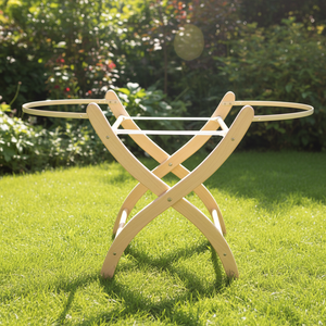 Support pliant moderne et écologique <span class=keywords><strong>en</strong></span> <span class=keywords><strong>bois</strong></span> massif pour berceau <span class=keywords><strong>à</strong></span> bascule, idéal pour chambre et salon - Product Image 2