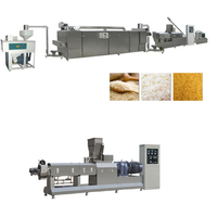 Machine d'extrudeuse enrichie de riz artificiel ligne de production de traitement fabricant de produits céréaliers instantanés nutritionnels en acier inoxydable