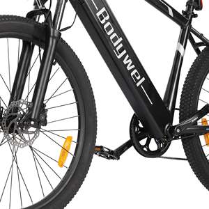 Vélo électrique tout-terrain Bodywel M275 avec batterie intégrée 36V 250W, moteur roue arrière, 10 vitesses, 25 km/h, autonomie 80 km, cadre en aluminium, suspension Bodywel - Product Image 5