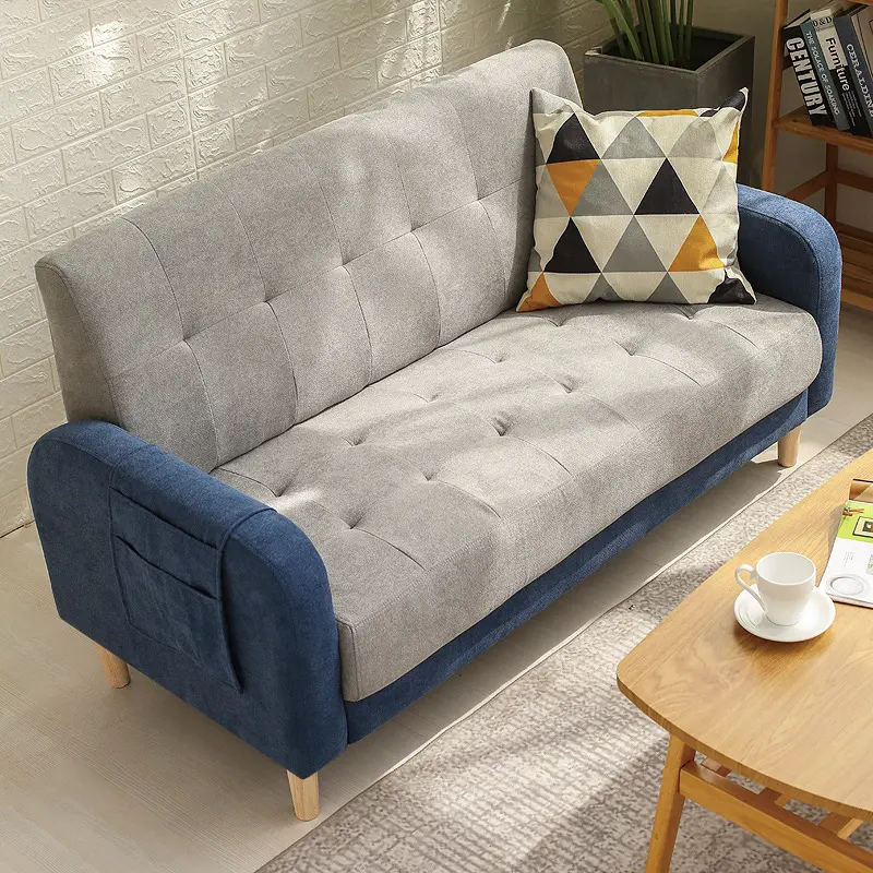 Moderne Kleine Luxe Love Seat Sofa Minimale Comfortabele Gebogen Leuning Klein Appartement Tweezits Bank