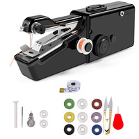 Machine à coudre manuelle plate multifonctionnelle, mini, électrique, portable, haute vitesse, point noué, kit de couture