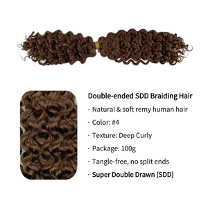 Capelli Ricci Premium per Treccine, Dreadlock e Twists, Estensioni di Capelli Remy Super Double Drawn Senza Trama, Ciocche Naturali - Product Image 2