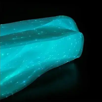 Tissu de Fiber optique lumineuse LED rvb pour sacs de vêtements de chaussures lumineux