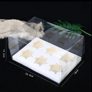 Cupcake Transparent <b>Box</b> 4/6/12 Muffin Cup <b>Box</b> Pastry Packaging Transparent Cupcake Plastic <b>Box</b> - Product Image 5