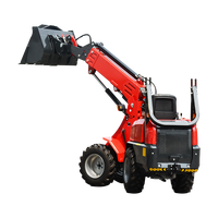 Günstiger CE EPA Diesel-Radlader Hydraulischer Hublader für Hofarbeiten 4x4 Allradantrieb für Landwirtschaftsprojekte Teleskoparm-Lader
