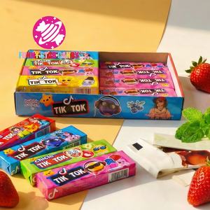 <span class=keywords><strong>Chewing</strong></span>-<span class=keywords><strong>Gum</strong></span> Personnalisé en Gros Marque Privée d'Usine, Emballage de 5 Pièces, Goût de Fruit TikTok <span class=keywords><strong>avec</strong></span> <span class=keywords><strong>Tatouage</strong></span> Autocollant de Dessin Animé - Product Image 1