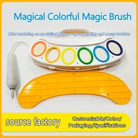 Tableau de dessin magique OEM pour enfants, ensemble de peinture acrylique, 6 stylos lumineux colorés, bloc de gribouillage réutilisable, papier éducatif précoce, Noël
