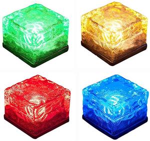 LED Solar Garden Light Outdoor Solar Brick Ice Block illuminazione paesaggistica impermeabile per il <span class=keywords><strong>passaggio</strong></span> cortile Lawn Decor Night Lights - Product Image 6
