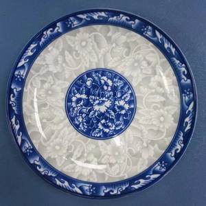 Plato de sopa azul bonito de cerámica, calcomanía con estampado de 8 pulgadas, juego creativo de platos de cena para desayuno, pastel, aperitivos, Decoración de mesa, regalo - Product Image 3