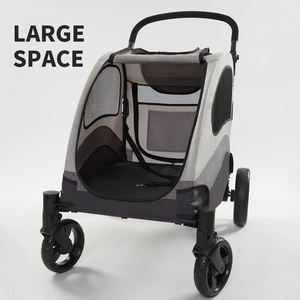 Luxury 4-Wheel Pet Stroller Detachable <b>Cage</b> Easy One-Hand Fold Lightweight Travel Carrier Transparent Fabric Fashion for Dogs - Product Image 1