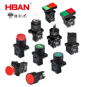 مفتاح ضغط بلاستيكي HBAN ABS مقاس 22 مم، IP65، 10 أمبير، 600 فولت، للوحات التحكم الصناعية، مفتاح لحظي 1NO - Product Image 3