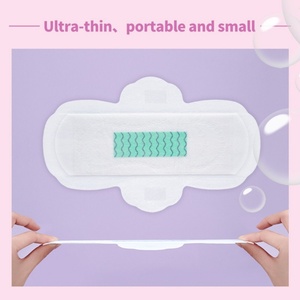 Serviettes hygiéniques à ailettes 100 % coton biologique ultra-minces super absorbantes sans chlore marque privée avec protection anti-fuites SAP du Japon - Product Image 2