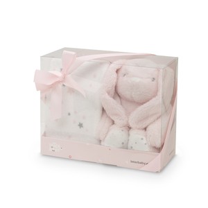 Moderno Estrella Conejo Juego De Mantel Y Juguetes peluche Rosa-Conjunto De Accesorios De Color Rosa - Product Image 1