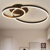 Lustre nordique moderne acrylique Led carré rond plafonnier en aluminium monté en Surface toit de bureau à domicile