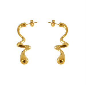 Zogxin Geometric Stud Earrings Gold Zinc Alloy Party Fashion Jewelry - Product Image 5