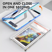Support de cartes à collectionner en alliage d'aluminium PSA Slab Guard avec support pliable dissimulé, verre trempé anti-UV et aimant puissant N52