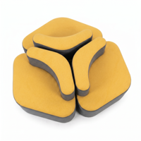 Canapé de sol ergonomique OEM anti-boulochage en éponge à profil bas avec housse lavable pour salon de café
