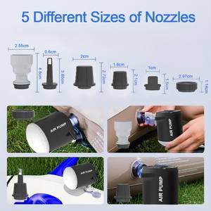 Mini bomba inflable recargable por USB portátil, cama de aire de plástico y colchón para acampar, flotadores de piscina, compañero - Product Image 6
