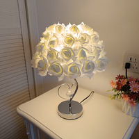 TSINYE lampu meja LED bunga mawar, lampu malam LED lampu samping tempat tidur untuk rumah pesta pernikahan lampu dekorasi rumah mewah