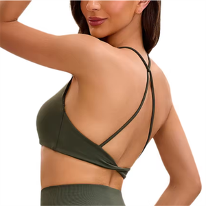 NCLAGEN Twist Back <span class=keywords><strong>reggiseno</strong></span> <span class=keywords><strong>sportivo</strong></span> di supporto alto <span class=keywords><strong>reggiseno</strong></span> per donne da palestra allenamento Push-up Yoga senza cuciture biancheria intima da corsa <span class=keywords><strong>reggiseno</strong></span> Fitness - Product Image 3