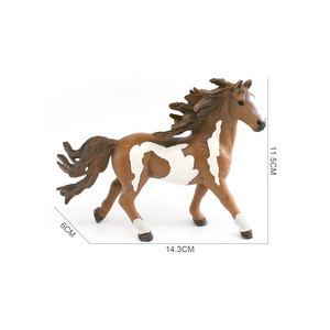 Lelewu simulation animal steed modèle solide static pinte étalon Thousand-mile cheval décoration jouet - Product Image 4