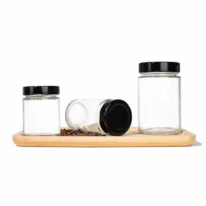 380ml 500ml 750ml Wide Mouth food storage container Jam Butter honey straight side Glass Jar With twist off lid