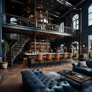 ORIENT LA VIE AI 3D Concept Design 2024 New York Industrial Style Modern Home Bar Furniture con efectos visuales realistas - Product Image 2