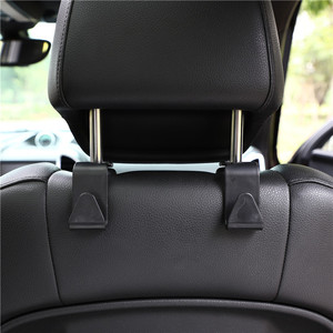 Crochets de repose-tête de voiture en ABS noir, rangement multifonctionnel pour l'intérieur de la voiture, design simple GG13004 - Product Image 1