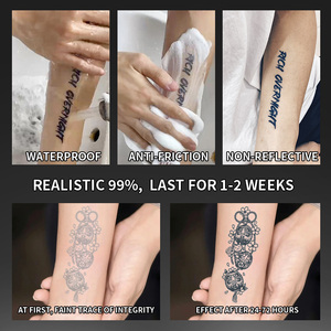 Tatuaje temporal de estilo tradicional Oriental, <span class=keywords><strong>muñeca</strong></span> Daruma, tatuaje semipermanente, resistente al agua, dura 2 semanas, tatuaje de hierbas <span class=keywords><strong>para</strong></span> brazo - Product Image 6