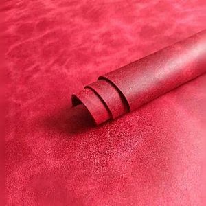 Cuir de buffle naturel de qualité supérieure, véritable peau animale, grain fendu, couleur rouge, durable, accessoires pour meubles et artisanat - Product Image 2