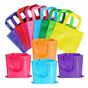 Cheap <b>Small</b> Vest Pure Color Blank Non Woven Tote <b>Gift</b> Cloths Packaging Non-Woven Shopping Bag - Product Image 1