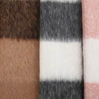 Vente directe usine – Tissus automne/hiver – Tissu tweed à carreaux teint en fil de polyester pour manteaux – En stock