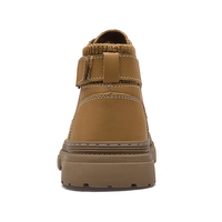 Chaussures de travail en cuir véritable grande taille, logo personnalisé, bottes décontractées d'extérieur, chaussures de marche pour hommes