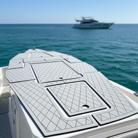 Revêtement de pont marin en mousse EVA Ocean, antidérapant, 6 mm, à clipser, écologique, imperméable, pour yacht, jet ski, plateforme