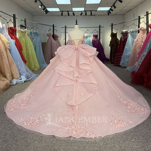 Jancember 5799 Stunning Pink 3d Flower Sweetheart <b>Ball</b> Gown Evening Debutant Dress - Product Image 4