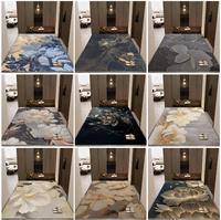 Crystal Velvet Floral Area Rug Printed Carpet Soft Floor Mat for Living Room Bedroom Entryway Home Decor Wholesale Suppliers B2B