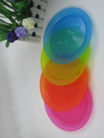 Assiettes jetables en plastique PP certifiées BSCI, motif végétal, lot 2-en-1 pour les fêtes