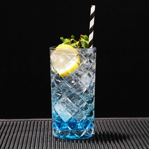 Vasos de Fábrica NOVARE al por Mayor, Vaso de Jugo de 14 Onzas, Vaso Multifuncional de Cristal con Diseño de Diamante - Product Image 1