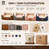 Lits pour chiens en gros – 6 tailles, doux et confortables, avec rebord surélevé, canapé-lit pour animaux de compagnie, pour chiens et chats de petite, moyenne et grande taille, OEM, ODM, logo personnalisé