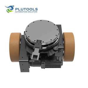 Carretilla elevadora Plutools personalizable de 400mm de diámetro AGV AMR con rueda motriz diferencial doble, rueda sólida de poliuretano, Material de Metal - Product Image 2