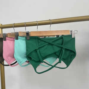 Nouvel Arrivage <span class=keywords><strong>Soutien</strong></span>-<span class=keywords><strong>gorge</strong></span> de <span class=keywords><strong>Sport</strong></span> Sans Bretelles à Dos Croisé en Nylon Spandex Sans Coutures, Réglable, pour Yoga et Fitness, avec Logo Personnalisé - Product Image 6