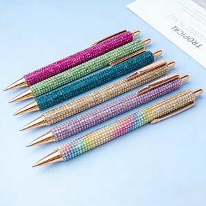 <span class=keywords><strong>Stylo</strong></span> bille métallique scintillant rétractable multicolore, idéal pour les cadeaux, les fêtes, les sacs de <span class=keywords><strong>goodies</strong></span> d'anniversaire, vente en gros - Product Image 2