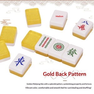 Fichas de Mahjong Americanas de Acrílico, Tamaño Grande, Acabado Manual, Marca Gold, Empaque en Caja de Madera, Venta al por Mayor de Fábrica para el Hogar - Product Image 3