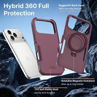 Étui de téléphone robuste 3 en 1 pour iPhone 18 Pro Max, résistant aux chocs, à la poussière et aux rayures, protection intégrale du corps