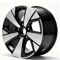 Jantes en alliage d'aluminium noir universelles d'usine d'origine de 16 pouces, face usinée, PCD 5*114.3, adaptées aux voitures, compatibles avec les roues BYD