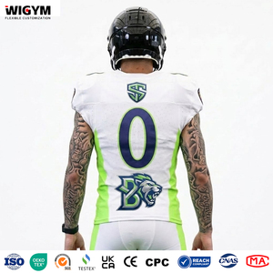 Maillot de football américain personnalisé par sublimation, uniforme d'équipe personnalisé, maillot de football à manches courtes, vêtements de sport OEM - Product Image 2