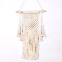 Nouvelle tapisserie tissée à la main de style Boho de luxe fantaisie avec décor mural en macramé