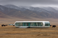 Casa Cápsula Prefabricada de Diseño Moderno y Lujoso para Acampar, con Sistema Inteligente